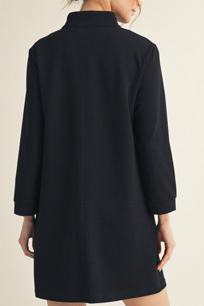 Collared Pockets Shift Dress